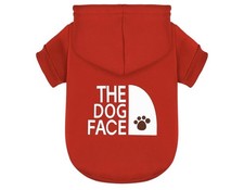 the dog face, felpa rossa con