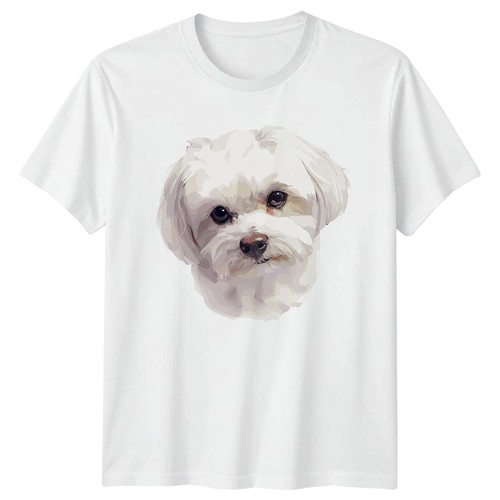 Shirt viso cane maltese - cane,
